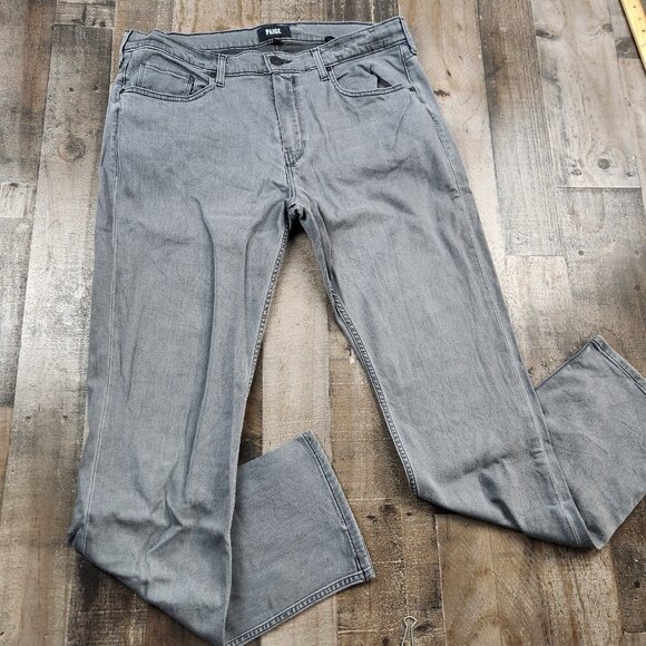 Mens Paige Federal size 36x33 Dark Grey Cotton Blend Stretch Pants - Picture 2 of 10